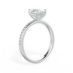 Janice Oval Cut Lab Grown Diamond Platinum Engagement Ring - View 2
