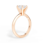 Casey Emerald Cut Lab Grown Diamond 18Kt Rose Gold Engagement Ring - View 2