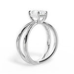 Ada Radiant Cut Lab Grown Diamond 14Kt White Gold Engagement Ring - View 4