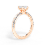 Gail Marquise Cut Lab Grown Diamond 18Kt Rose Gold Engagement Ring - View 2