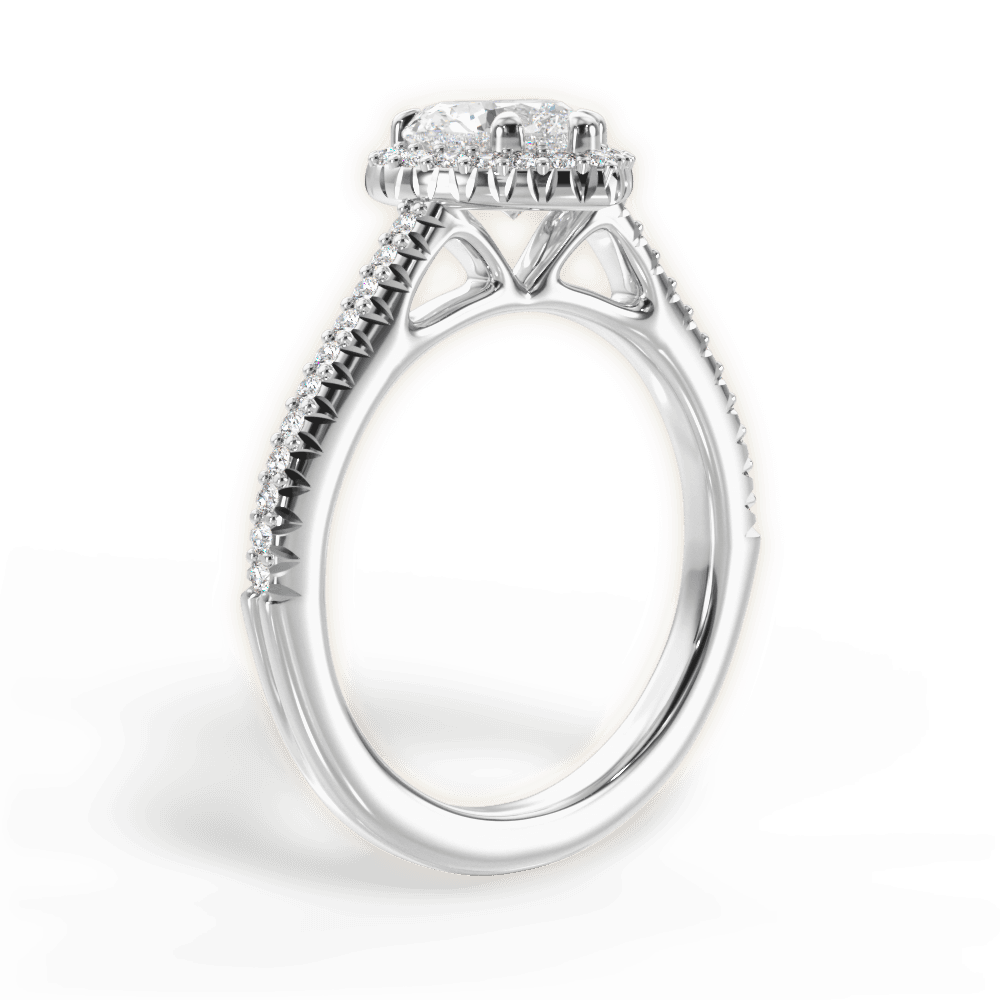 Jenny Heart Cut Lab Grown Diamond 18Kt White Gold Engagement Ring - View 4