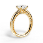 Donna Princess Cut Lab Grown Diamond 18Kt Yellow Gold Engagement Ring - View 4