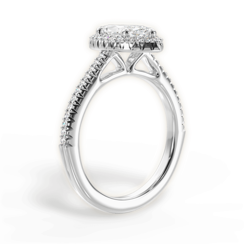 Jenny Marquise Cut Lab Grown Diamond Platinum Engagement Ring - View 2