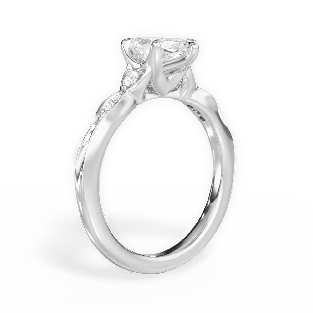 Cassie Marquise Cut Lab Grown Diamond Platinum Engagement Ring - View 2