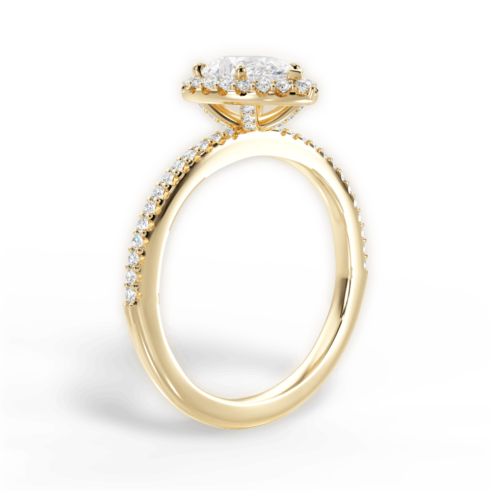 Joanne Pear Cut Lab Grown Diamond 18Kt Yellow Gold Engagement Ring - View 3