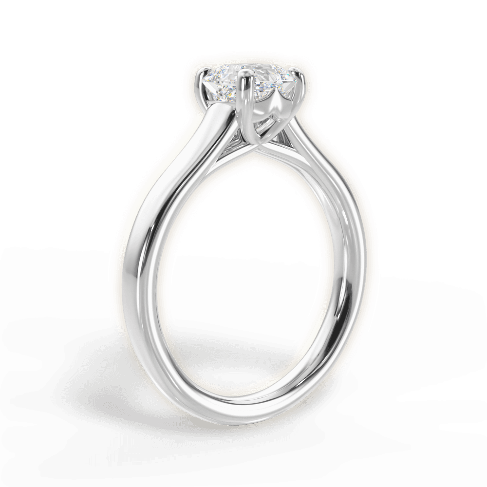 Ariana Asscher Cut Lab Grown Diamond 14Kt White Gold Engagement Ring - View 3