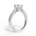 Elena Cushion Cut Lab Grown Diamond Platinum Engagement Ring - View 2