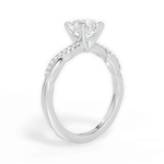 Charlotte Asscher Cut Lab Grown Diamond 14Kt White Gold Engagement Ring - View 3