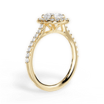 Ingrid Cushion Cut Lab Grown Diamond 18Kt Yellow Gold Engagement Ring - View 3