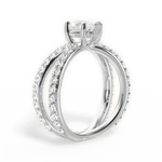 Lauren Pear Cut Lab Grown Diamond 14Kt White Gold Engagement Ring - View 3
