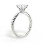 Giselle Princess Cut Lab Grown Diamond Platinum Engagement Ring - View 3