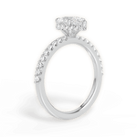 Isabella Pear Cut Lab Grown Diamond 18Kt White Gold Engagement Ring - View 3