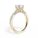 Laura Cushion Cut Lab Grown Diamond 18Kt Yellow Gold Engagement Ring - View 3