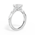 Cassie Princess Cut Lab Grown Diamond Platinum Engagement Ring - View 3