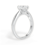 Beverly Radiant Cut Lab Grown Diamond 18Kt White Gold Engagement Ring - View 2