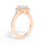 Julia Princess Cut Lab Grown Diamond 18Kt Rose Gold Engagement Ring - View 3