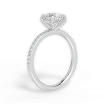 Janice Round Cut Lab Grown Diamond Platinum Engagement Ring - View 3