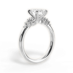 Carmen Marquise Cut Lab Grown Diamond 18Kt White Gold Engagement Ring - View 2