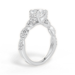Justine Asscher Cut Lab Grown Diamond Platinum Engagement Ring - View 3