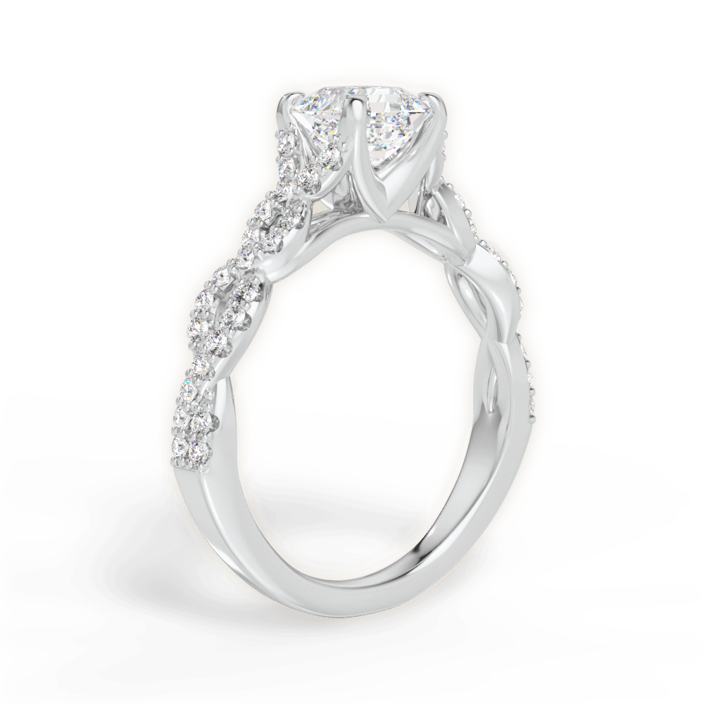Justine Asscher Cut Lab Grown Diamond 14Kt White Gold Engagement Ring - View 3