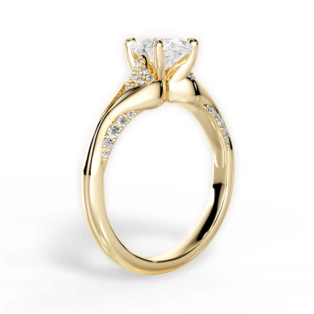 Isabel Oval Cut Lab Grown Diamond 18Kt Yellow Gold Engagement Ring - View 2