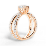Lauren Heart Cut Lab Grown Diamond 18Kt Rose Gold Engagement Ring - View 3