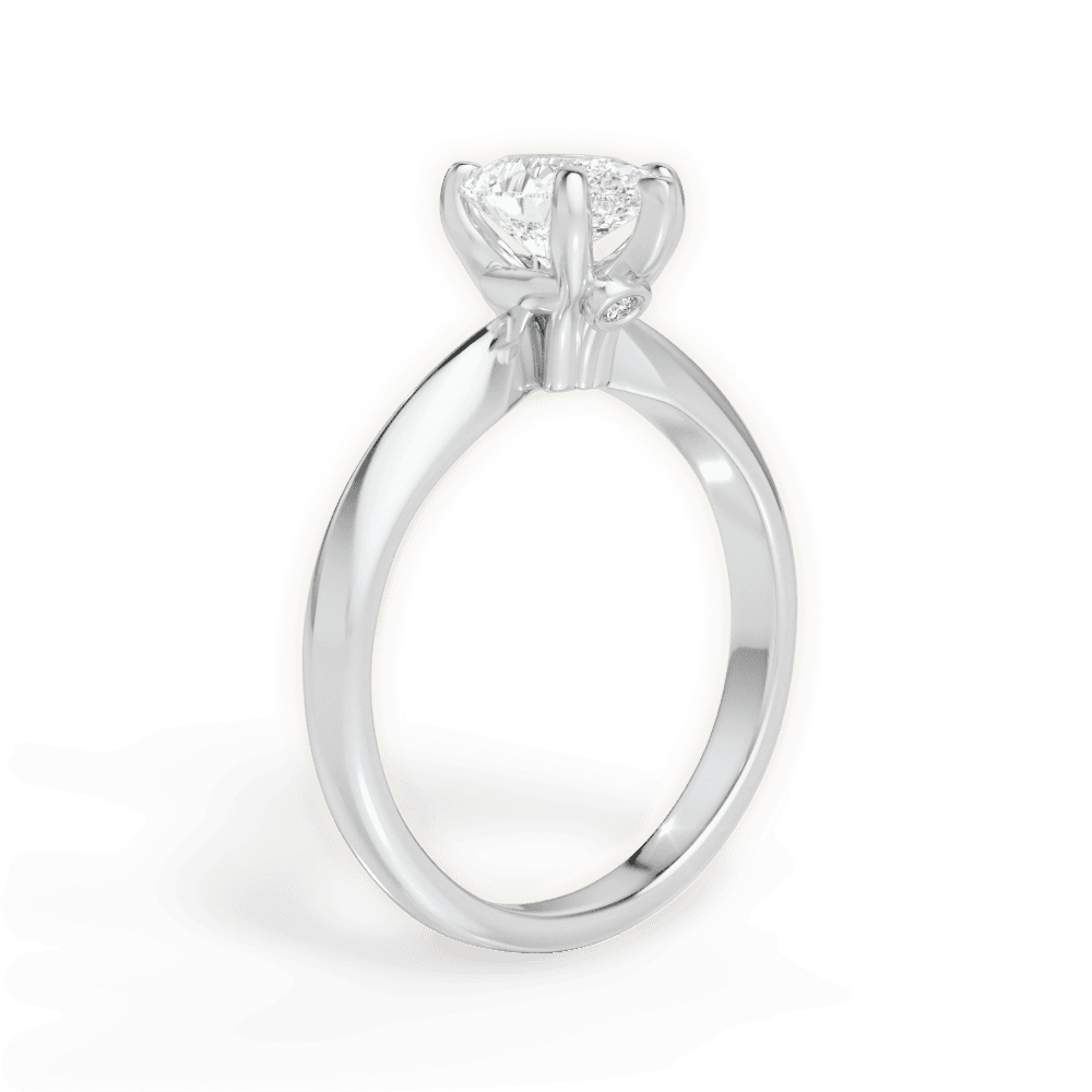 Amanda Pear Cut Lab Grown Diamond 18Kt White Gold Engagement Ring - View 2