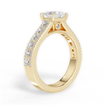 Lynn Princess Cut Lab Grown Diamond 18Kt Yellow Gold Engagement Ring - View 3