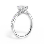 Laura Emerald Cut Lab Grown Diamond 14Kt White Gold Engagement Ring - View 2