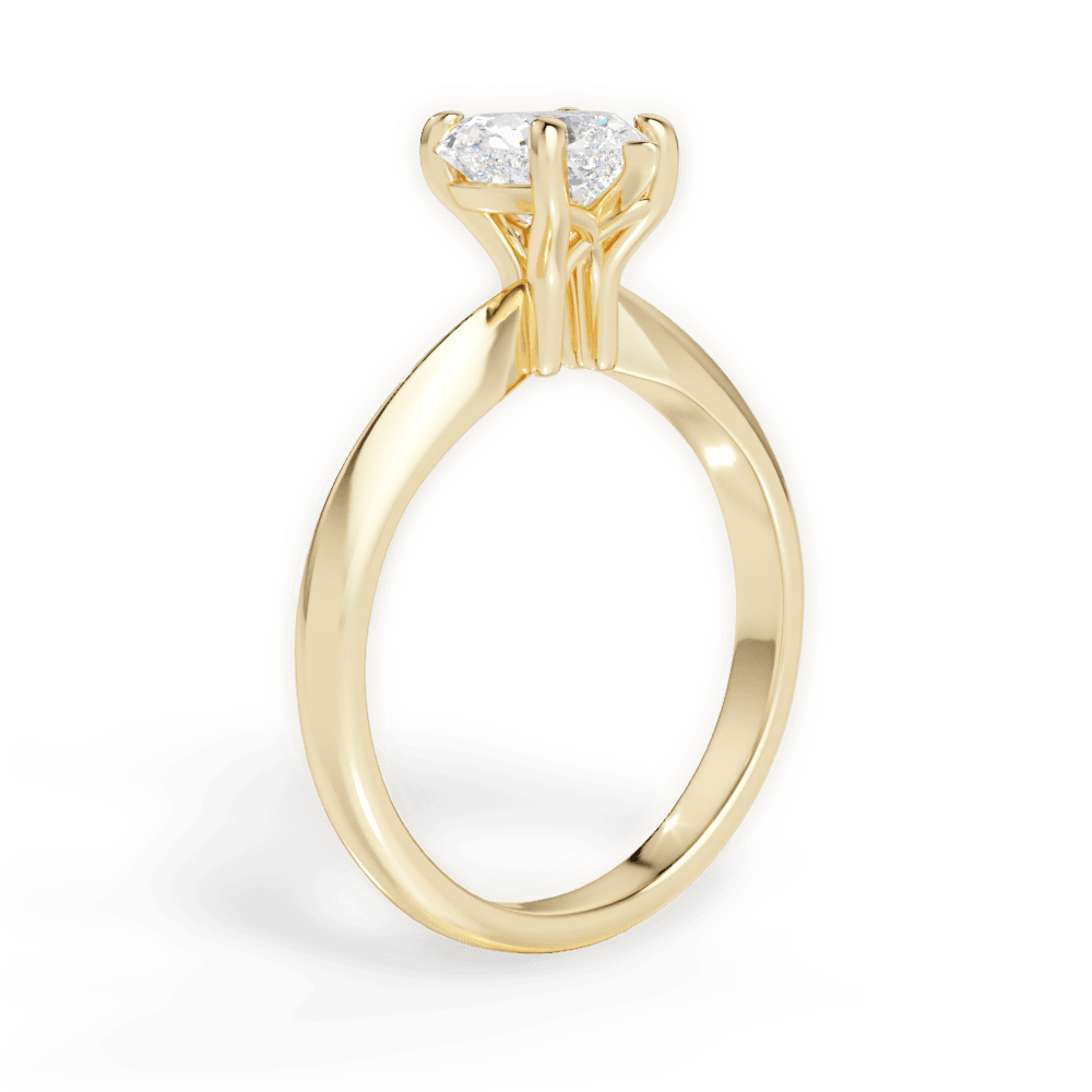 Beth Heart Cut Lab Grown Diamond 18Kt Yellow Gold Engagement Ring - View 4