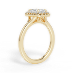 Geneva Emerald Cut Lab Grown Diamond 18Kt Yellow Gold Engagement Ring - View 2