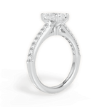 Elizabeth Radiant Cut Lab Grown Diamond Platinum Engagement Ring - View 4