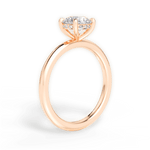 Brenda Round Cut Lab Grown Diamond 18Kt Rose Gold Engagement Ring - View 4