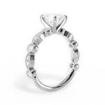 Edith Emerald Cut Lab Grown Diamond 14Kt White Gold Engagement Ring - View 2