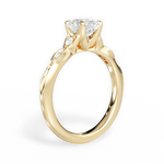 Cassie Asscher Cut Lab Grown Diamond 18Kt Yellow Gold Engagement Ring - View 2