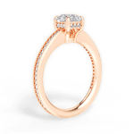Janet Asscher Cut Lab Grown Diamond 18Kt Rose Gold Engagement Ring - View 2
