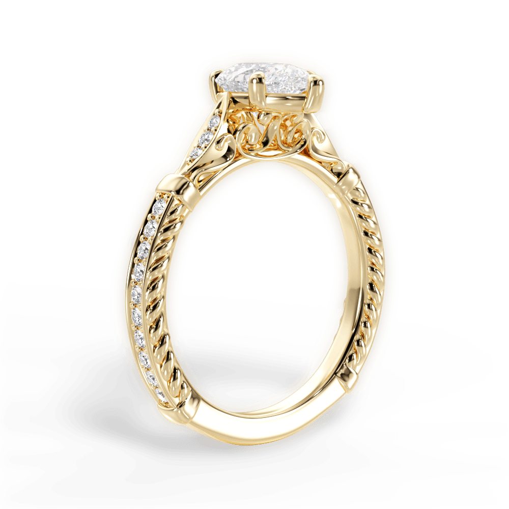 Gabriela Pear Cut Lab Grown Diamond 18Kt Yellow Gold Engagement Ring - View 2