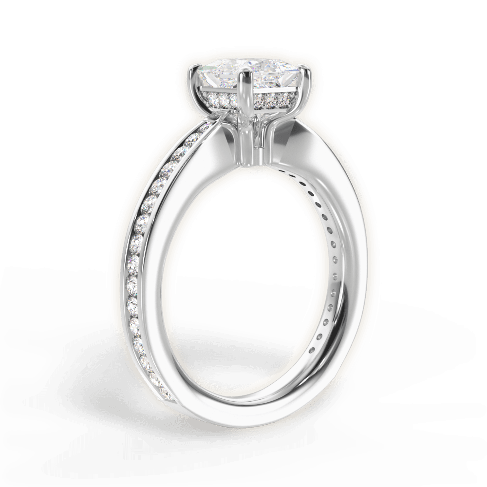 Katelyn Princess Cut Lab Grown Diamond 14Kt White Gold Engagement Ring - View 3