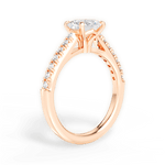 Diane Oval Cut Lab Grown Diamond 18Kt Rose Gold Engagement Ring - View 4