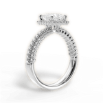 Jocelyn Princess Cut Lab Grown Diamond 14Kt White Gold Engagement Ring - View 4