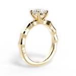 Aaliyah Round Cut Lab Grown Diamond 18Kt Yellow Gold Engagement Ring - View 3