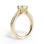 Elena Cushion Cut Lab Grown Diamond 18Kt Yellow Gold Engagement Ring - View 2