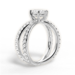 Lauren Marquise Cut Lab Grown Diamond Platinum Engagement Ring - View 2