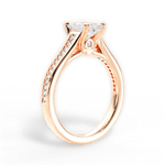 Delia Emerald Cut Lab Grown Diamond 18Kt Rose Gold Engagement Ring - View 3