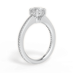 Janet Round Cut Lab Grown Diamond Platinum Engagement Ring - View 3