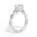 Justine Heart Cut Lab Grown Diamond 14Kt White Gold Engagement Ring - View 3