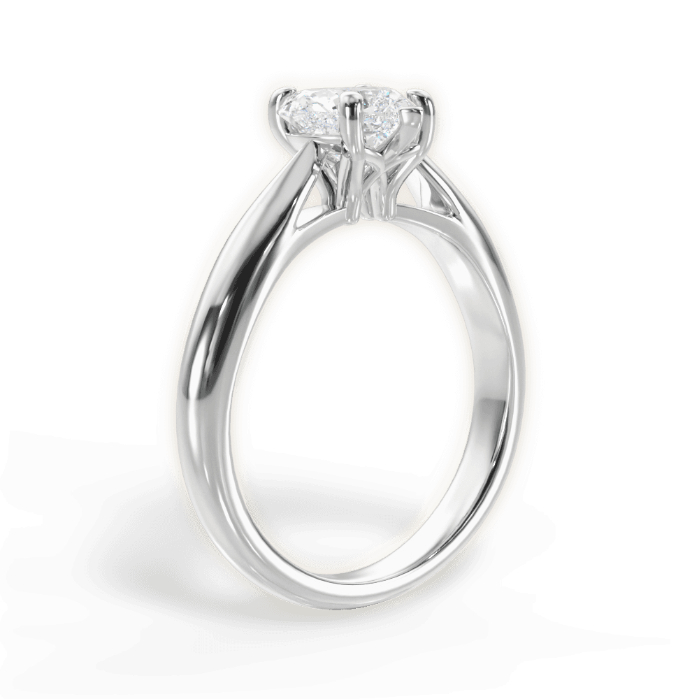 Amy Heart Cut Lab Grown Diamond 18Kt White Gold Engagement Ring - View 3