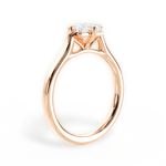 Bernadette Radiant Cut Lab Grown Diamond 18Kt Rose Gold Engagement Ring - View 2