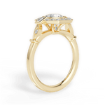 Jenna Round Cut Lab Grown Diamond 18Kt Yellow Gold Engagement Ring - View 3