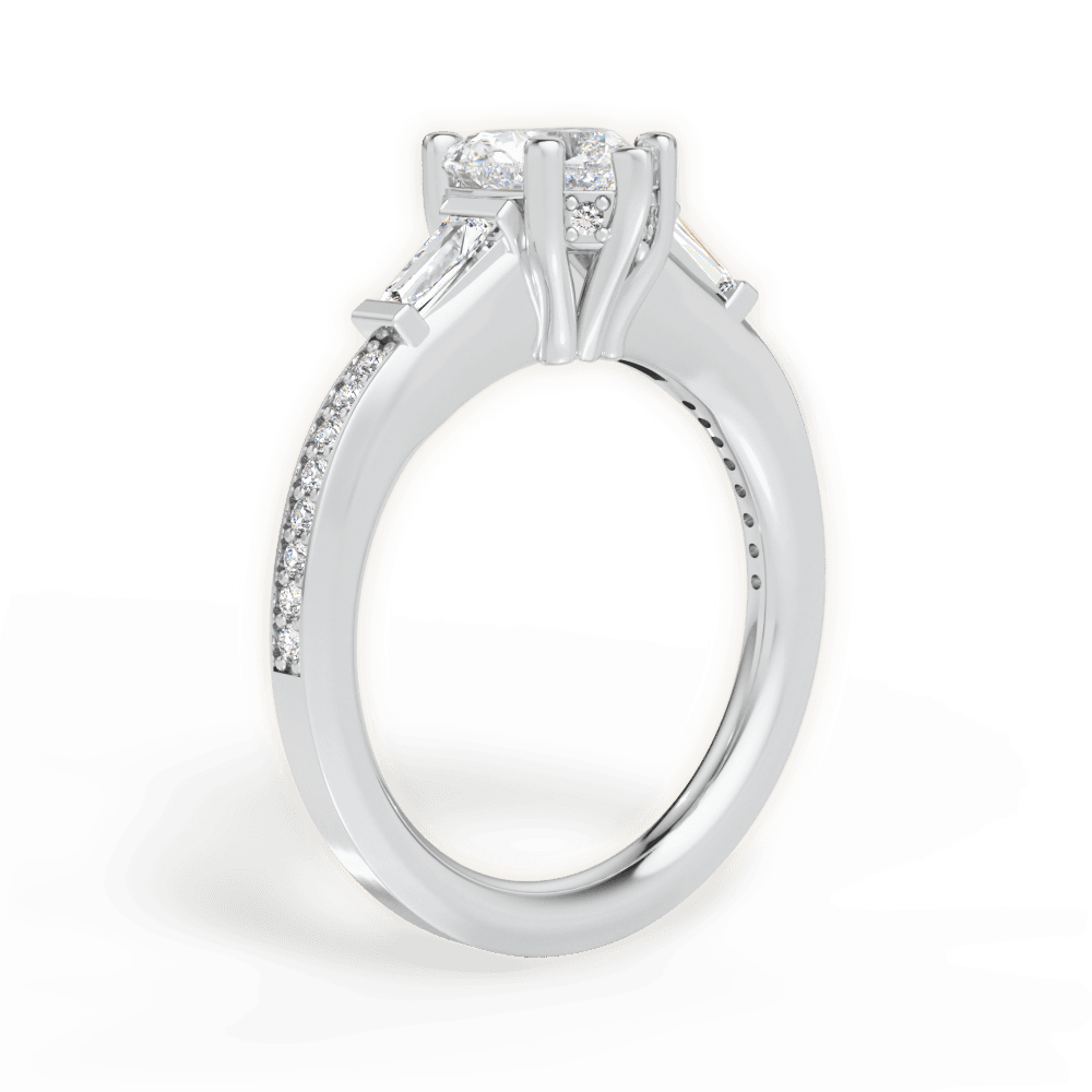 Katie Heart Cut Lab Grown Diamond Platinum Engagement Ring - View 2